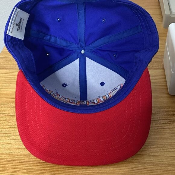 SIX FLAGS Superman Blue/Red SnapBack Hat - Picture 4 of 5